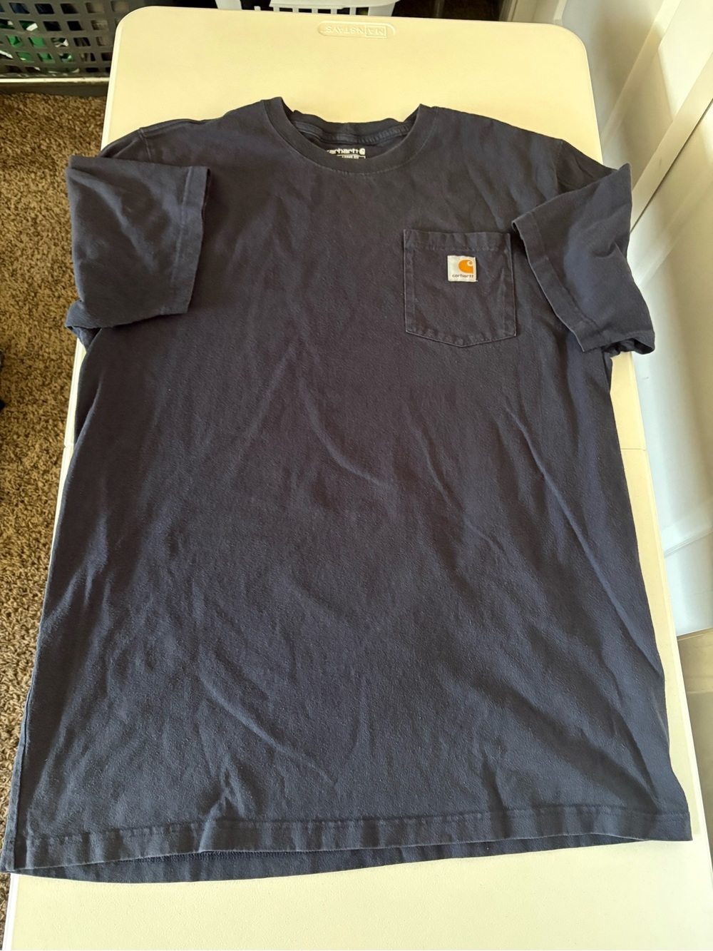 Carhartt Navy Short Sleeve Pocket Tee